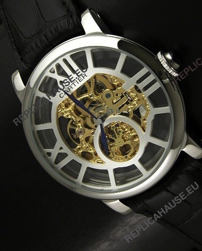 Cartier Ronde de Japanese Replica Watch in Skelton Gold Dial