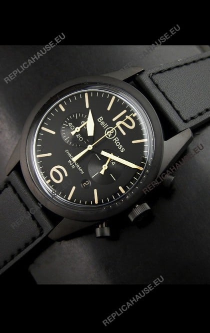 Bell and Ross BR126 Vintage Swiss Quartz Watch in PVD Casing