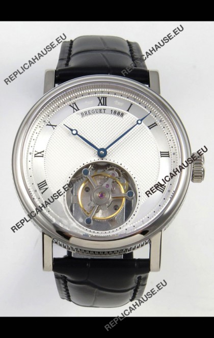 Breguet Classique Tourbillon Stainless Steel Roman Dial Super Clone Watch 