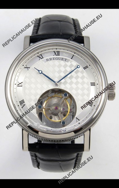 Breguet Classique Tourbillon Stainless Steel Roman Dial Super Clone Watch 