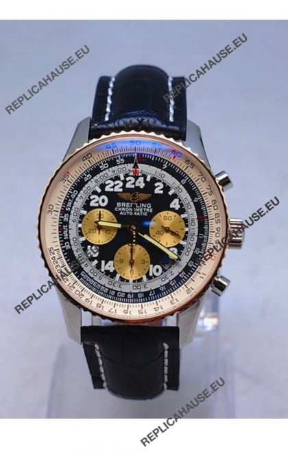 Breitling Navitimer Cosmonaute Swiss Replica Watch in Black Dial