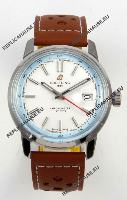 Top Time B31 38mm White Dial Red Seconds Hands Super Clone Watch 