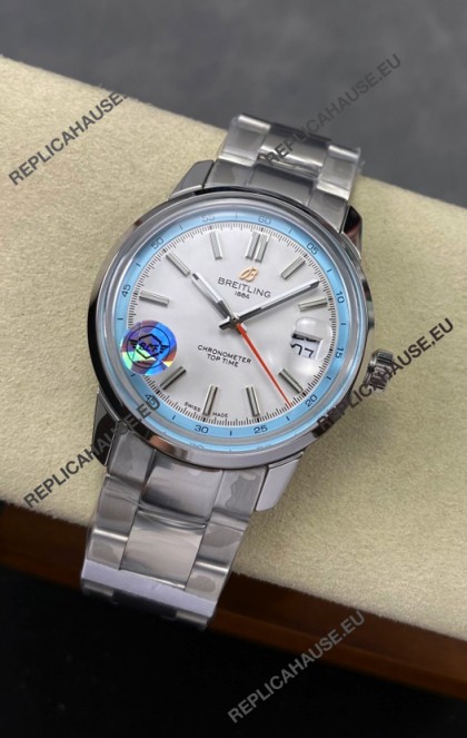 Top Time B31 38mm White Dial Steel Strap Super Clone Watch 
