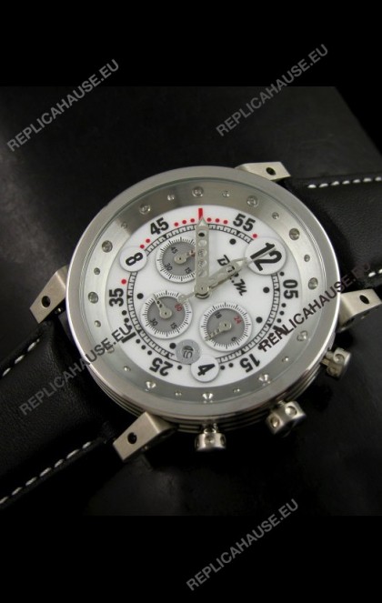 B.R.M.0011G6 Japanese Replica Quartz Watch in White Dial