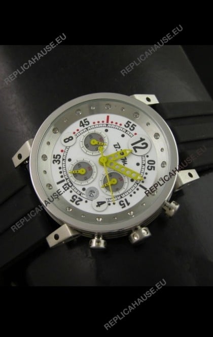B.R.M.0011G6 Japanese Replica Quartz Watch in White Dial