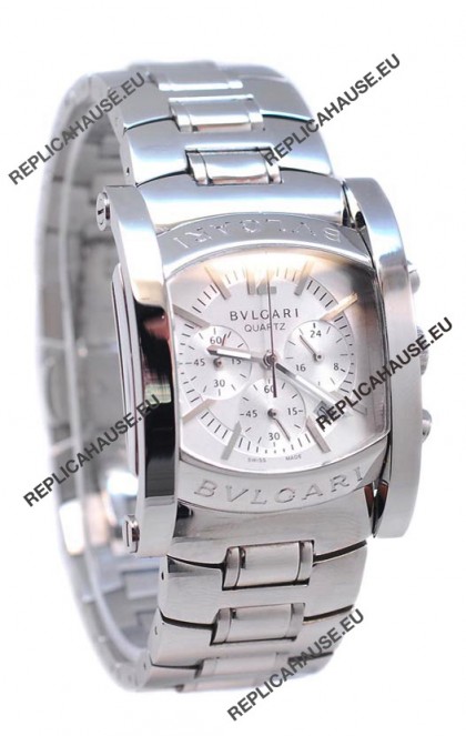 Bvlgari Assioma Japanese Quartz Watch in Silver Dial