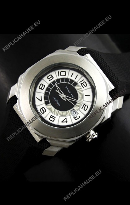 Bvlgari Gerald Genta Swiss Replica Watch in Black&White Dial