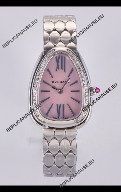 Serpenti Seduttori Pink Pearl dial in Steel Casing Super Clone Watch