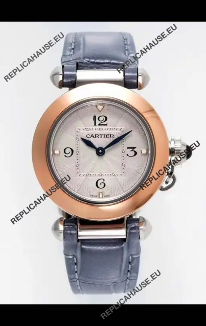 Pasha De Cartier Rose Gold Casing Watch 30MM Super Clone Watch 