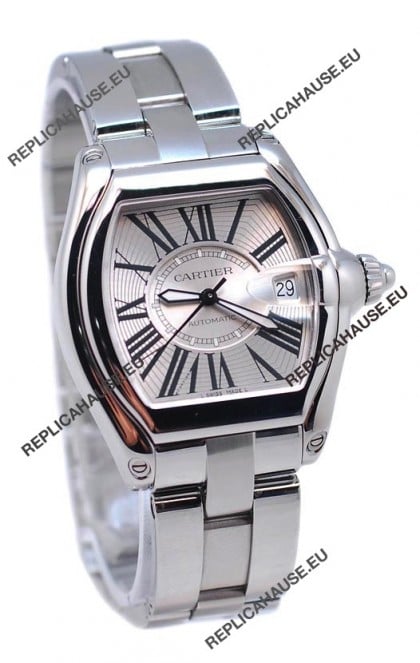 Cartier Roadster Swiss Ladies Swiss Watch in Silver Dial