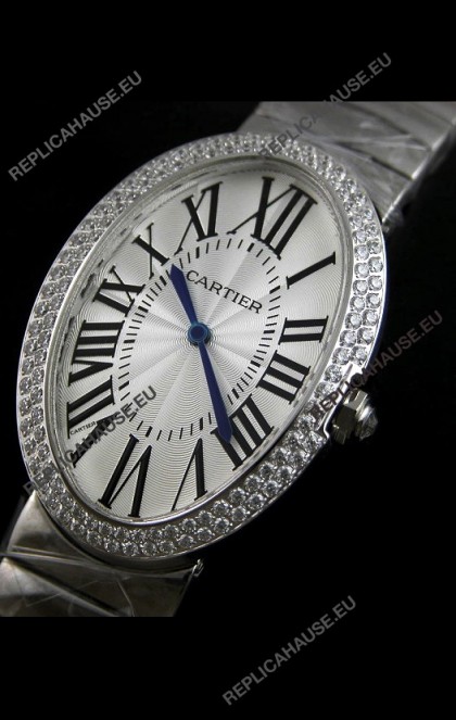 Cartier Ballon de Swiss Replica Watch in White Dial
