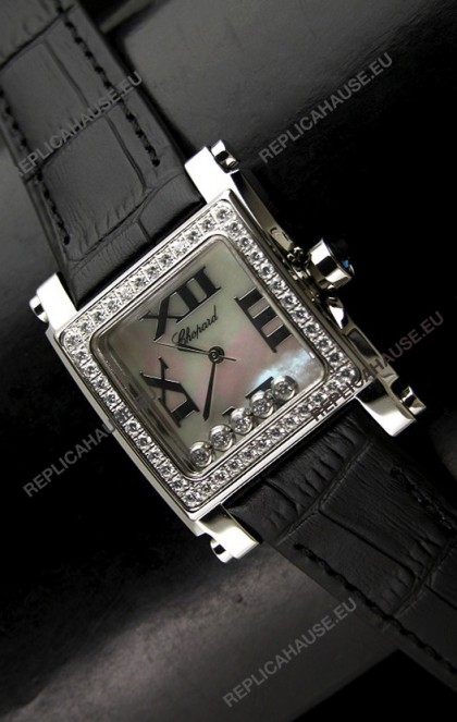 Chopard Happy Sport Swiss Replica Watch in Shell White Dial