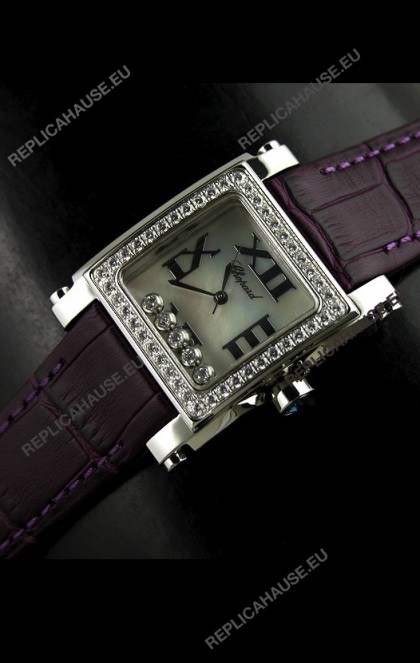 Chopard Happy Sport Swiss Replica Watch in Shell White Dial