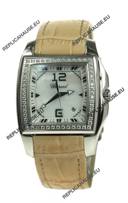 Chopard Two O Ten Ladies Swiss Replica Watch in Yellow Strap