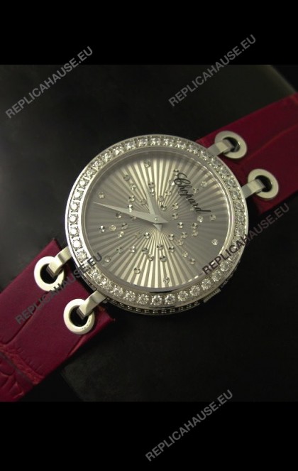 Chopard Xtravaganza Ladies Japanese Replica Watch in Silver Dial