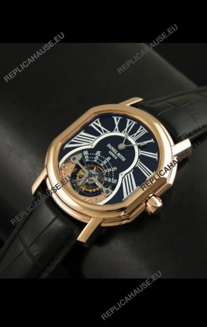 Daniel Roth Classic Tourbillon Swiss Watch in Black Strap