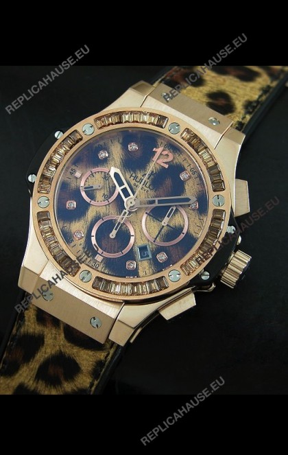 Hublot Big Bang Leopard Rose Gold Swiss Replica Watch
