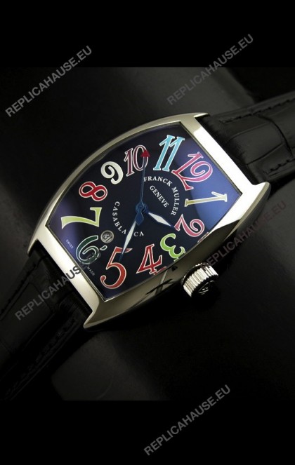 Franck Muller Casa Blanca Japanese Replica Watch in Black Dial