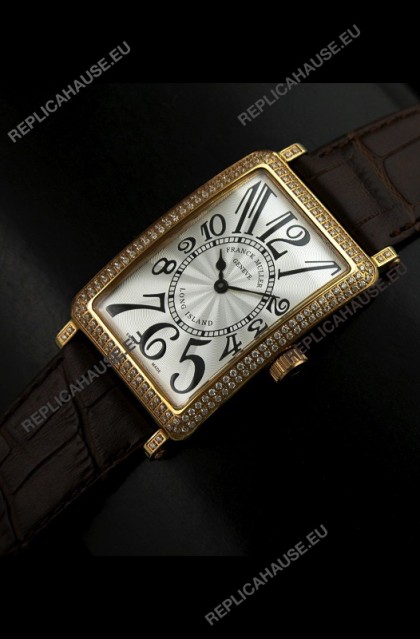Franck Muller Long Island Japanese Replica Watch in White Dial
