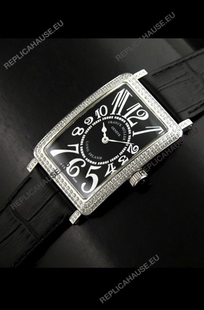 Franck Muller Long Island Japanese Replica Watch in Black Dial