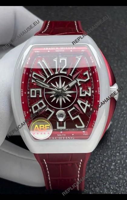 Franck Muller Vanguard Yachting White Ceramic Super Clone Watch 