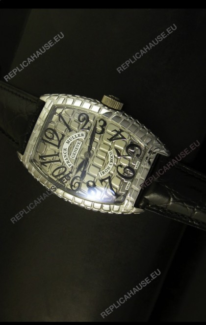 Franck Muller Casablanca Iron Croco Watch in Steel Case