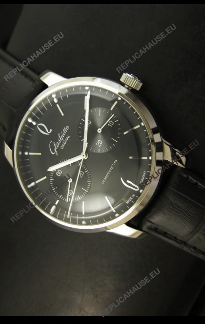 Glashuette Senator Japanese Replica Watch in Black Dial