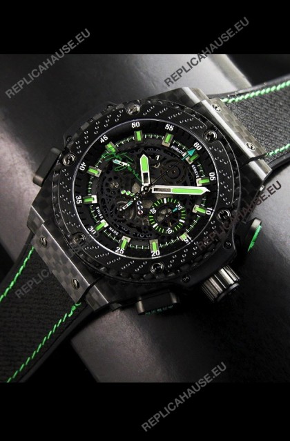 Hublot Big Bang Ayrton Senna Full Carbon Casing Swiss Watch 