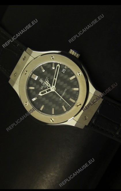 Hublot Classic Fusion 39MM Steel Case Watch Carbon Dial