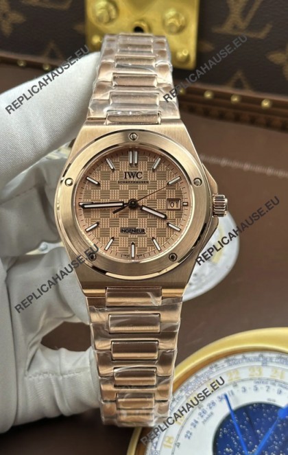 IWC Ingenieur Rose Gold Case and Dial Super Clone Watch 