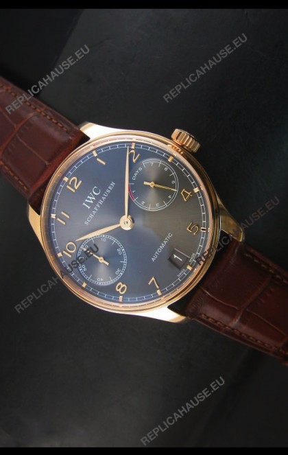 IWC Portugieser IW500702 Swiss Automatic Watch in Grey Dial - Updated 1:1 Mirror Replica 