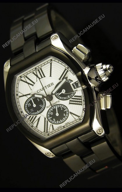 Cartier Roadster Chronograph XL Original DLC Coated 1:1 Mirror Replica Watch