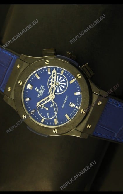 Hublot Classic Fusion Chrono Japanese Quartz Replica Watch in Blue Dial