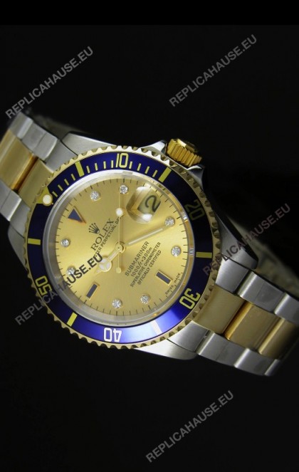 Rolex Submariner Gold Dial Swiss Replica Watch - 1:1 Mirror Replica Watch