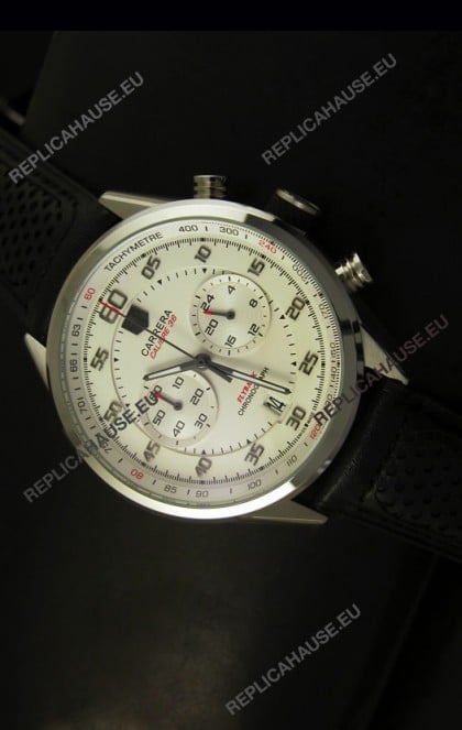 Tag Heuer Carrera Calibre 36 Flyback White Dial Replica Watch - Quartz Movement