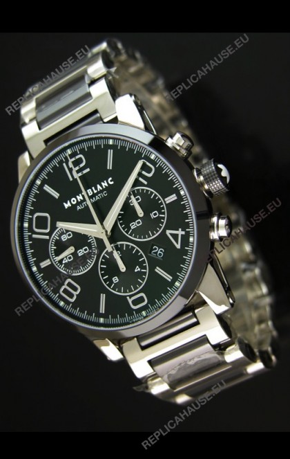 Mont Blanc Timewalker Ceramic Strap Inlays Watch in Black - 1:1 Mirror Replica