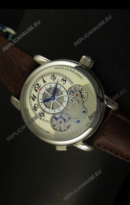 Mont Blanc Nicolas Riessec Stainless Steel Case in White Dial