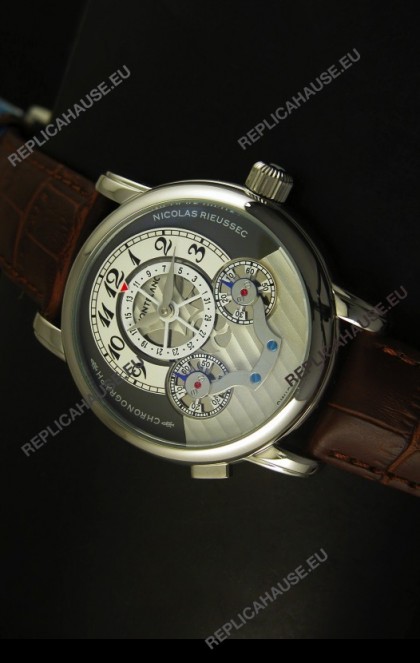 Mont Blanc Nicolas Riessec Stainless Steel Case in Grey Dial