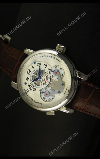 Mont Blanc Nicolas Riessec Stainless Steel Case in White Dial