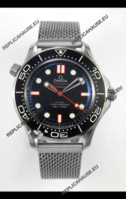 Omega Seamaster 300M Black/Orange Dial Dual Strap Super Clone Watch 