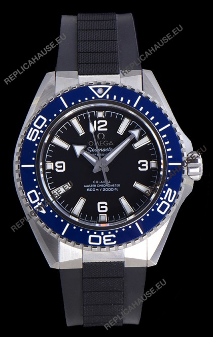 Omega Seamaster Planet Ocean Blue Bezel Rubber Strap 42MM Super Clone Watch 