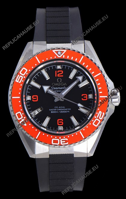 Omega Seamaster Planet Ocean Orange Bezel Rubber Strap 42MM Super Clone Watch 