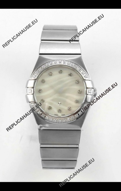 Omega Constellation 28MM Pearl Textured Dial QUARTZ Super Clone Watch 