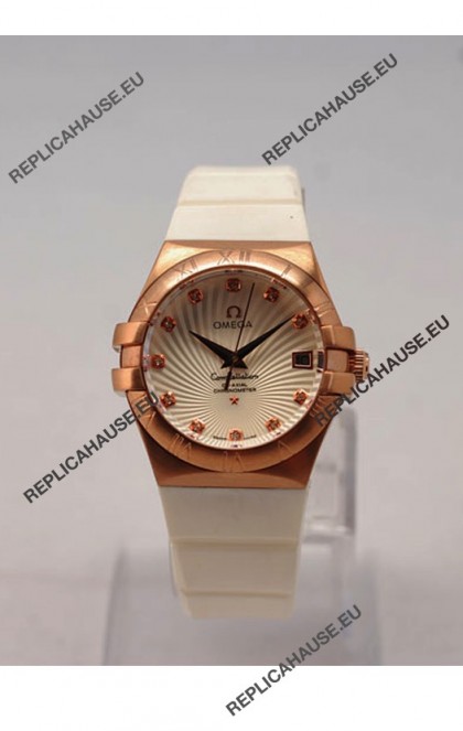 Omega Constellation Ladies Replica Watch - Quartz Movement - 35MM