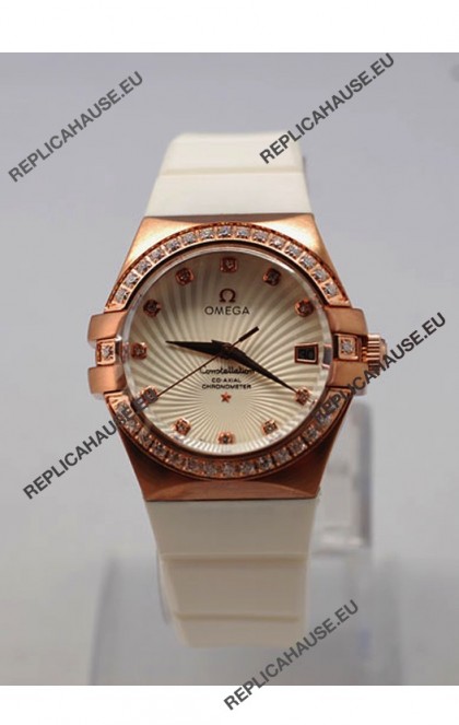 Omega Constellation Ladies Replica Watch - Quartz Movement - 35MM