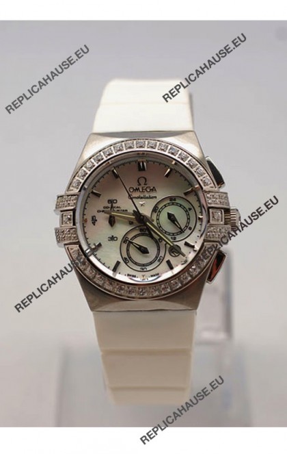 Omega Constellation Ladies Chronograph Replica Watch - 35MM