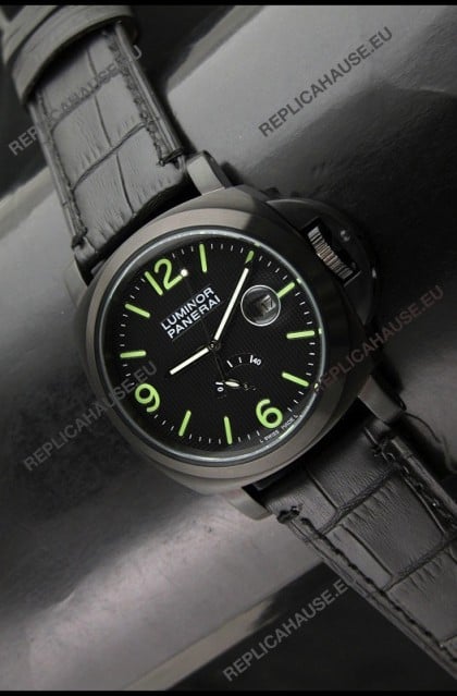 Panerai Luminor Power Reserve Japanese Automatic Watch in Black