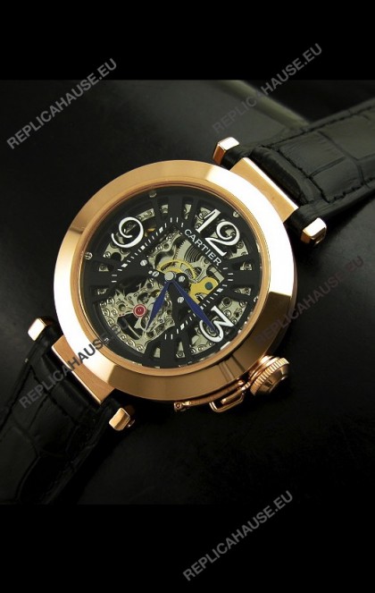Cartier Ronde De Ladies Replica Watch in Decorated Skeleton Dial