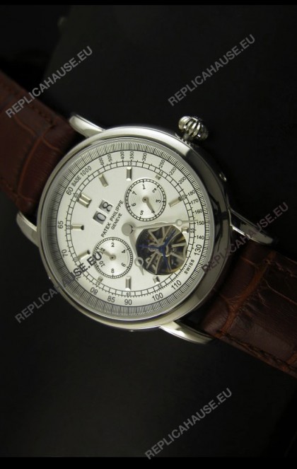 Patek Philippe Complications Tourbillon Japanese Replica Watch in Steel