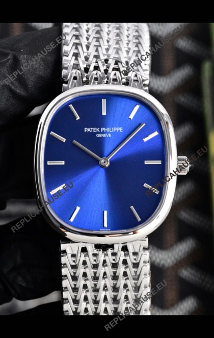 Patek Philippe Golden Ellipse 5738 Blue Dial Super Clone Watch 